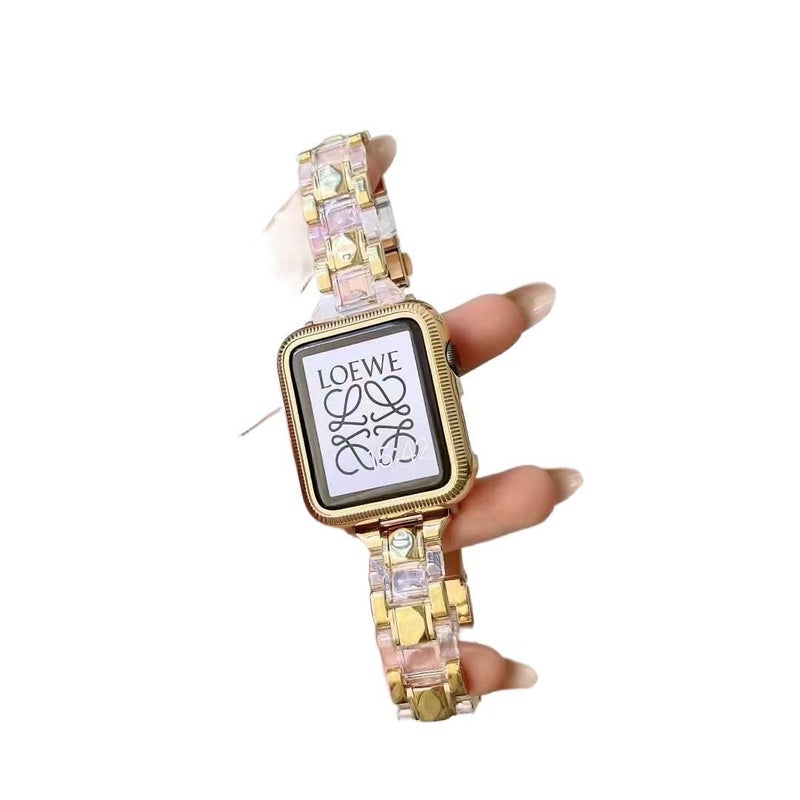 AD سوار ساعة ذكية سوار راتنج متوافق مع Apple Watch بملاءمة قابلة للتعديل وحزام بديل للاستخدام اليومي باللون #1 قابل للتعديل - Image 1