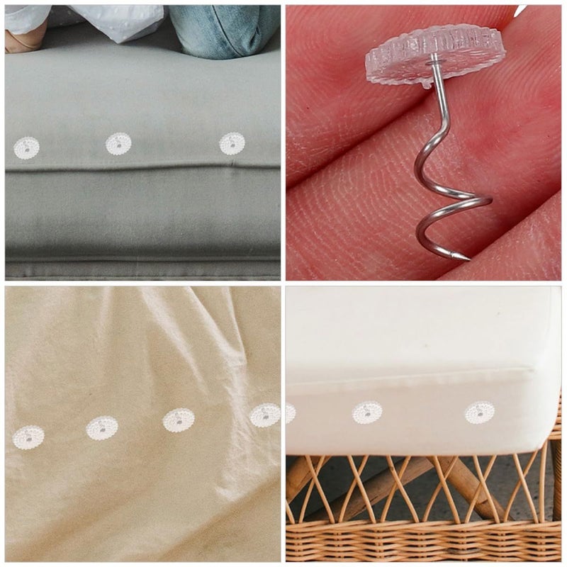 50Pcs Plastic Spiral Sofa Nails Non Marking Upholstery Fixing Pins for Furniture Bedding Accessories - Image 4