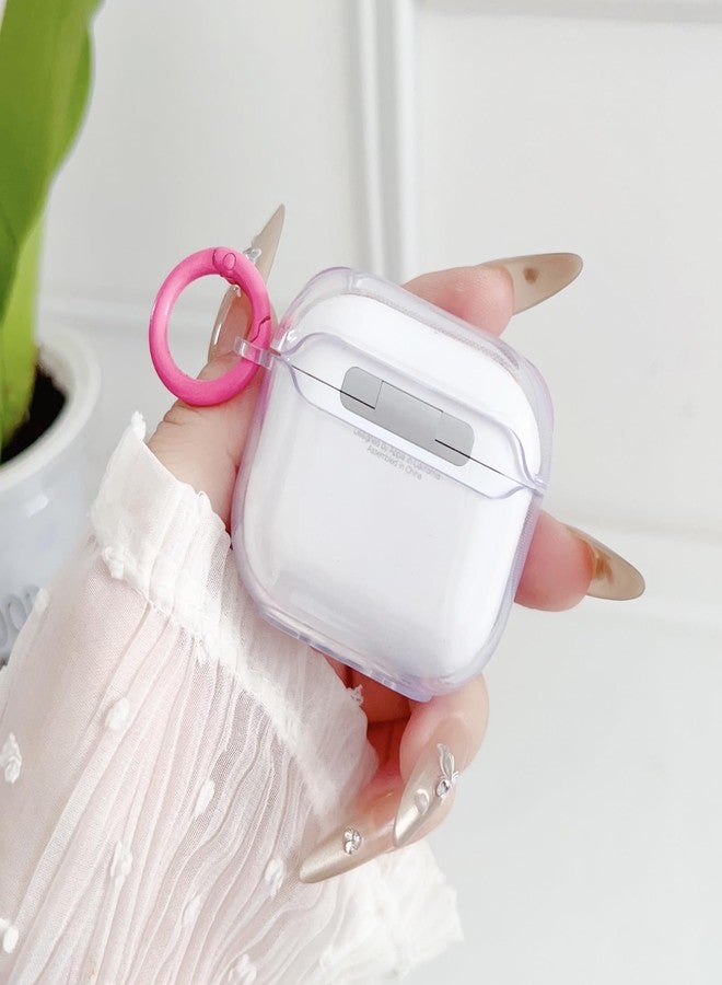 OTOPO Cute AirPods 4 Clear Case Rosepink, Girly 3D Bow Design Soft TPU Protective Shockproof Kawaii Apple iPod 4th Generation Cover with Cleaner Kit & Keychain Girls - Image 5