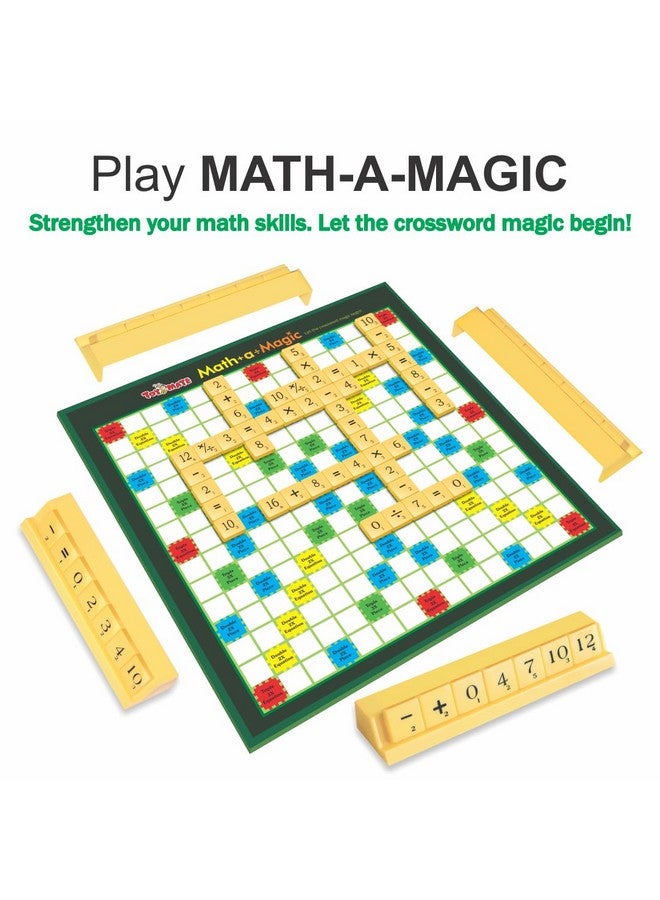 Toymate All The Best - A 2 in 1 Smart Brain Board Games Scrabble Crossword WordPower & Mental Math Math-A-Magic for 6+ Kids & Adults - Image 3