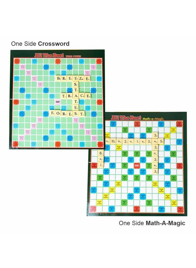 Toymate All The Best - A 2 in 1 Smart Brain Board Games Scrabble Crossword WordPower & Mental Math Math-A-Magic for 6+ Kids & Adults - Image 4