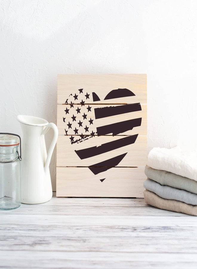 Stencil Revolution American Flag Heart Stencil Template for Walls and Crafts - Reusable Stencils for Painting in Small & Large Sizes - Image 3