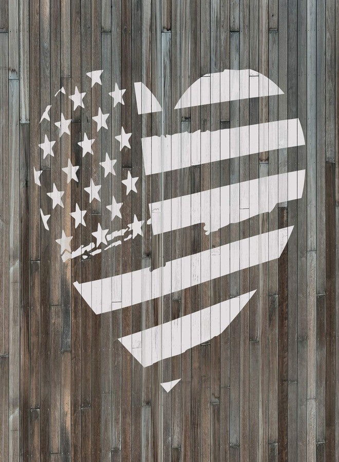 Stencil Revolution American Flag Heart Stencil Template for Walls and Crafts - Reusable Stencils for Painting in Small & Large Sizes - Image 4