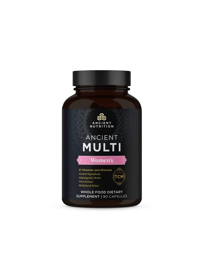 Ancient Nutrition Multivitamin for Women, Multi Women's, Vitamin D, C, B12, Zinc, Magnesium, Supports Healthy Immune System and Bone Health, 90 Ct - Image 1