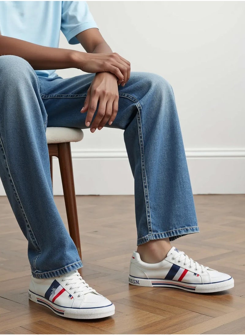 U.S. Polo Assn. - Men's White Low-Top Sneakers - Lightweight with White Sole, for Comfortable Casual Look - Image 1