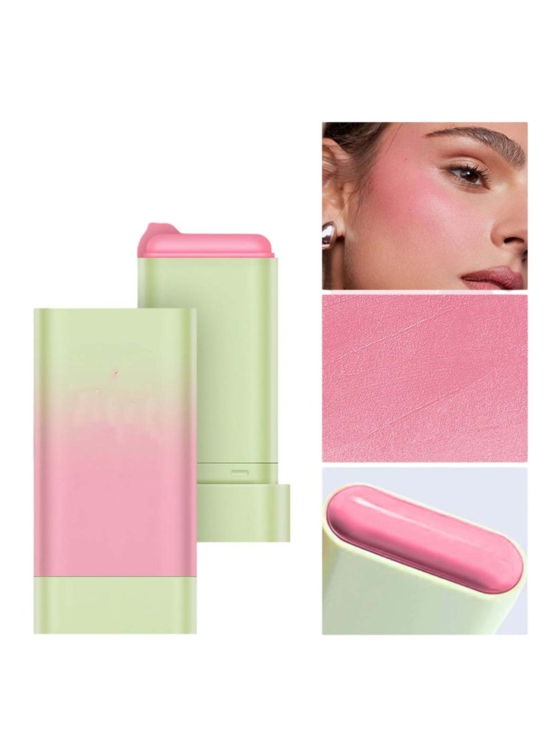 Huitich Moisturizing Pink Blush Stick Natural Creamy Cheek Tint - Image 1