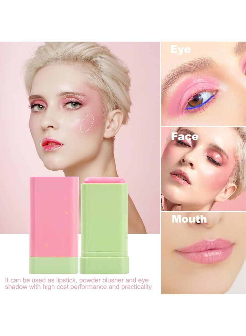 Huitich Moisturizing Pink Blush Stick Natural Creamy Cheek Tint - Image 2