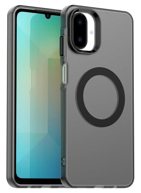 حافظة هاتف مغناطيسية لهاتف سامسونج جالاكسي A07، تدعم الشحن اللاسلكي، غلاف هاتف مضاد للصدمات من TPU، مضاد للانزلاق، لا يتغير لونه