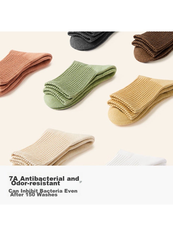 B&C.ROOM Mianzhuwu Women's Socks, Autumn And Winter Mid-calf, Thick Terry Warm Maternity Cotton Socks, Black And White Seamless Cotton Socks, Collection, Combination C - Image 4