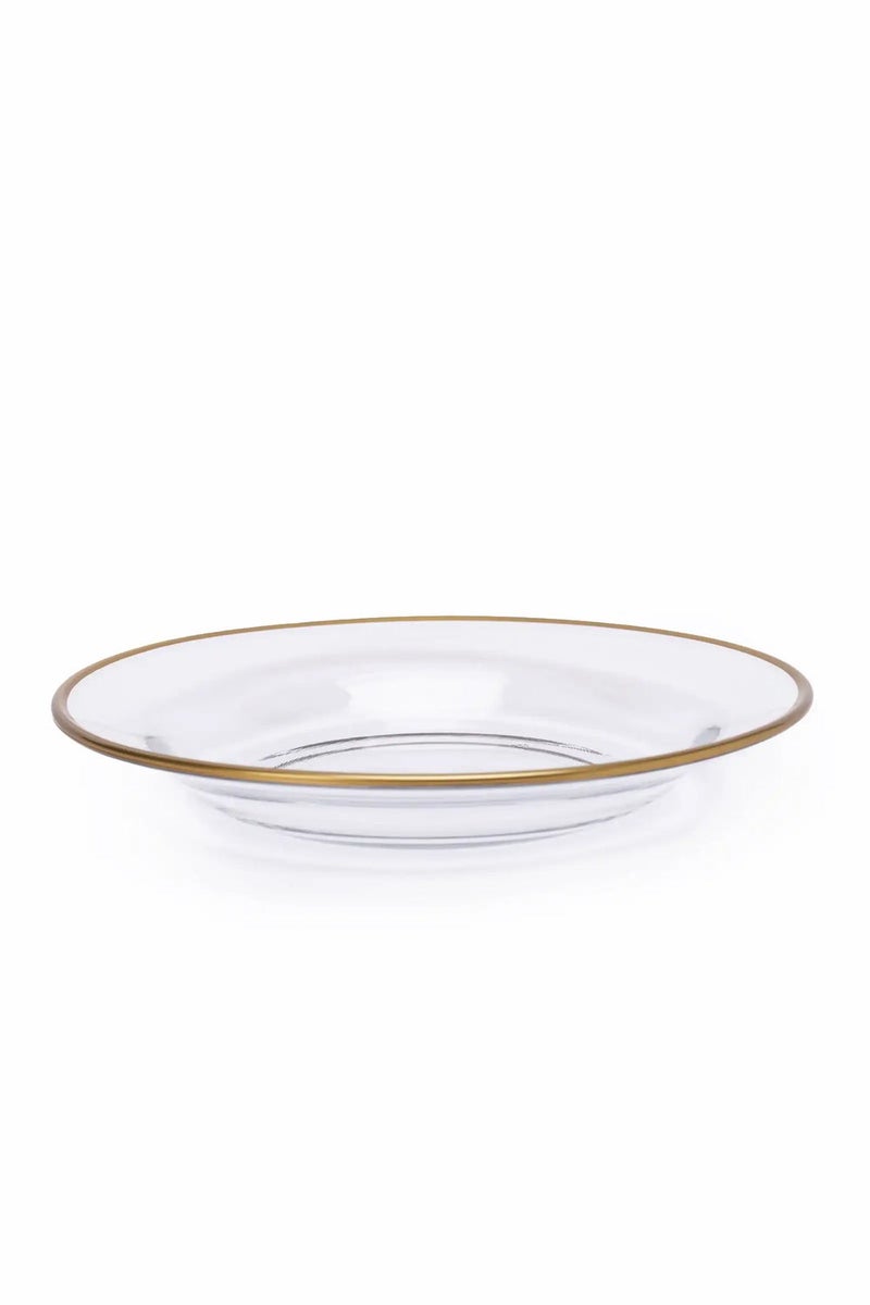 Carina Glass Plate with Gold Rim (20cm) - Image 1