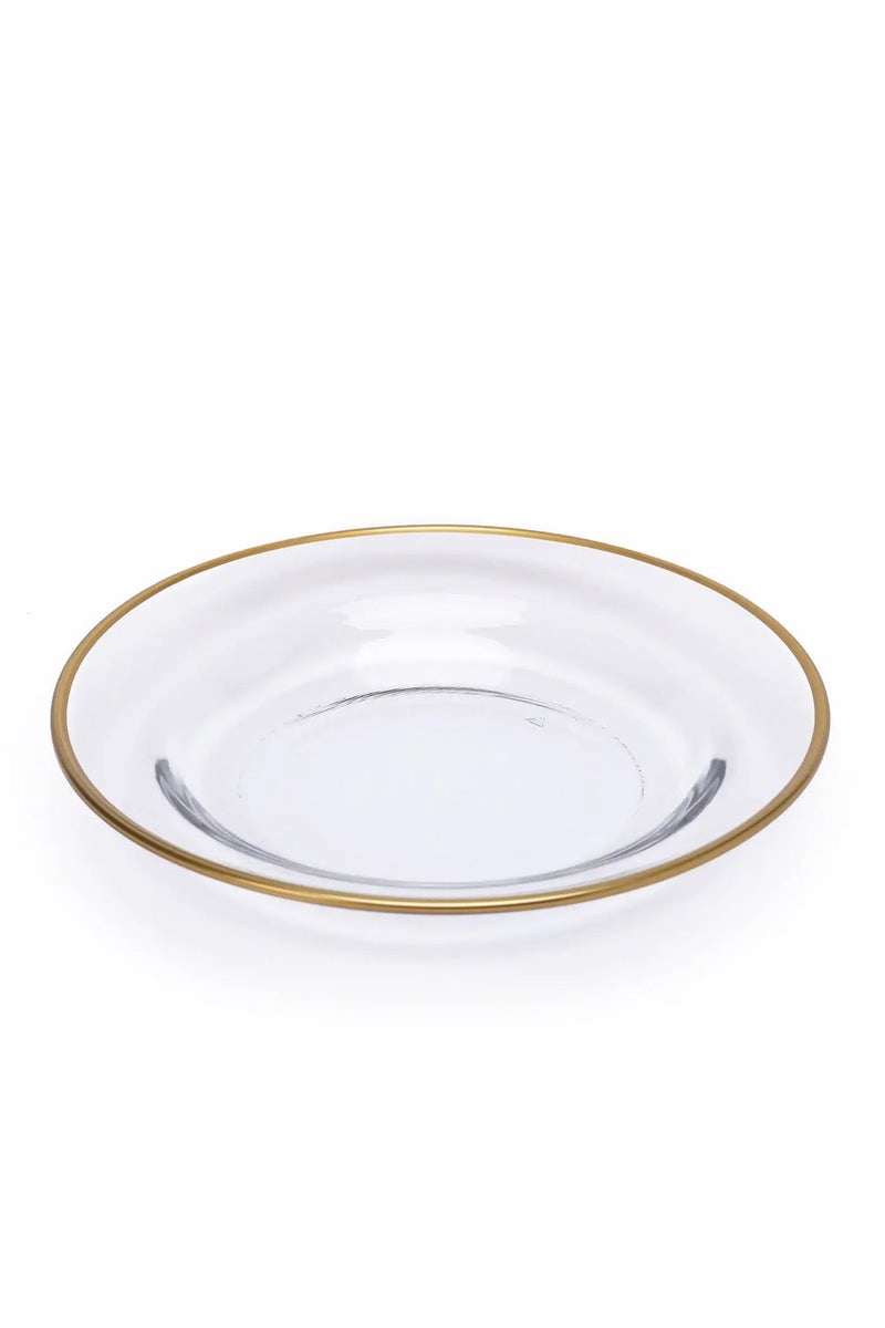 Carina Glass Plate with Gold Rim (20cm) - Image 2