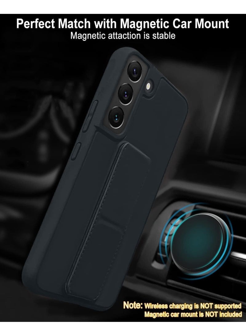 Denx Samsung Galaxy A17 Case with Kickstand and Magnetic Holder, Premium Vertical Strap and Grip with Silicone Holder, multiple viewing positions for Samsung Galaxy A17 (Dark Blue) - Image 2