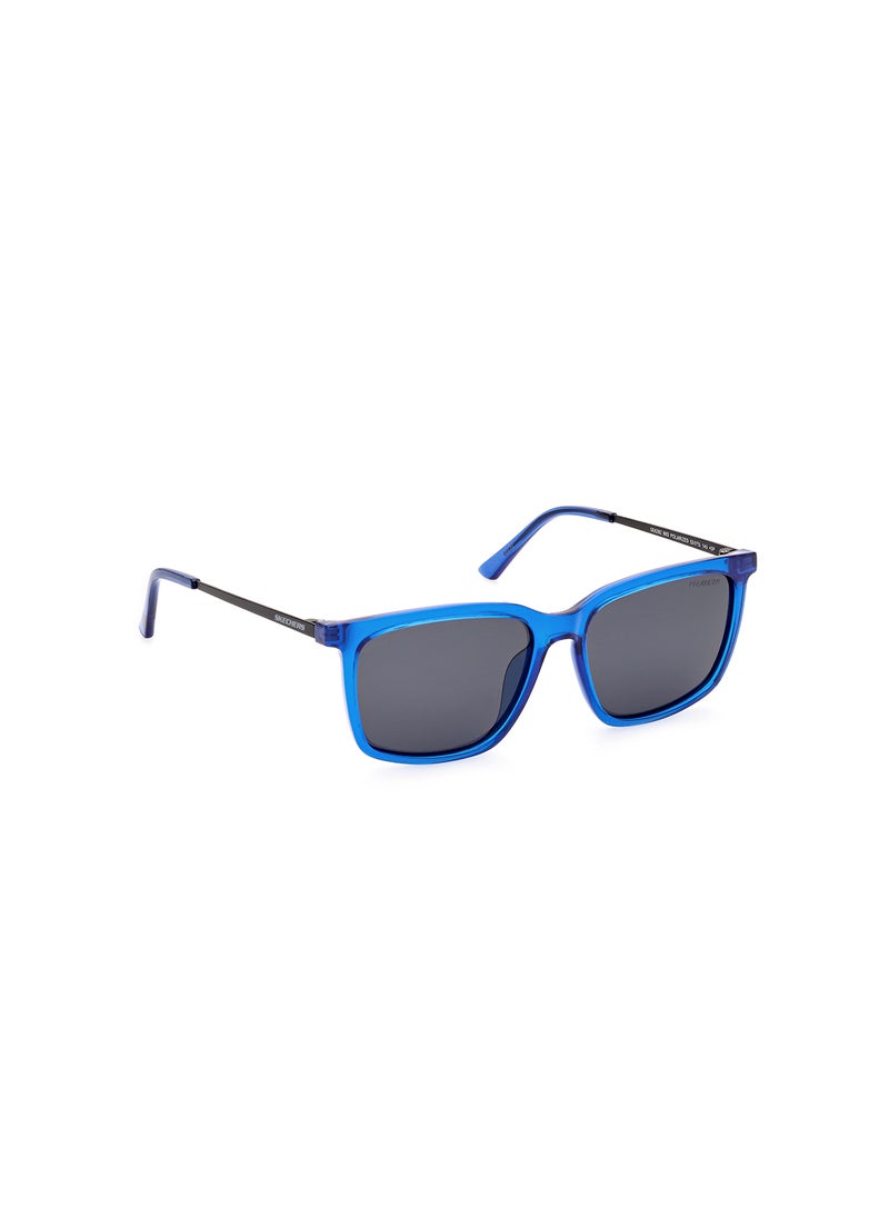SKECHERS - Men's Polarized Square Sunglasses - SE628290D53 - Lens Size: 53 Mm - Image 1