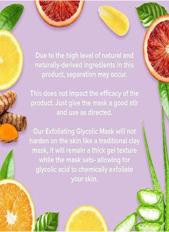 Instanatural - Exfoliating Glycolic Face Mask & Facial Scrub Blackhead Treatment For Brightening And Exfoliation With Turmeric & Vitamin C Natural Aha Enzyme Exfoliant For Scars & Glowing Skin - Image 1