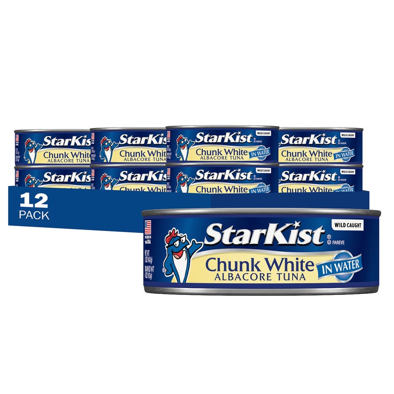 StarKist Chunk White Albacore Tuna in Water Pack of 12 5 Ounce Cans  Wild Caught High Protein Tuna Fish Canned in Water Premium Quality Seafood  Keto Friendly  GlutenFree  Dolphin Safe - Image 3