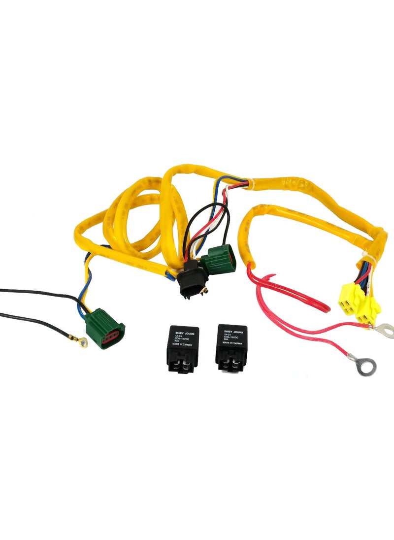 Generic - 9008/H13 Hi-Grade Headlamp Wiring Harness Kit with Relays – High-Output Tune-Up Set, Multiple pins , High Quality Taiwan headlamp conversion kits - Image 1