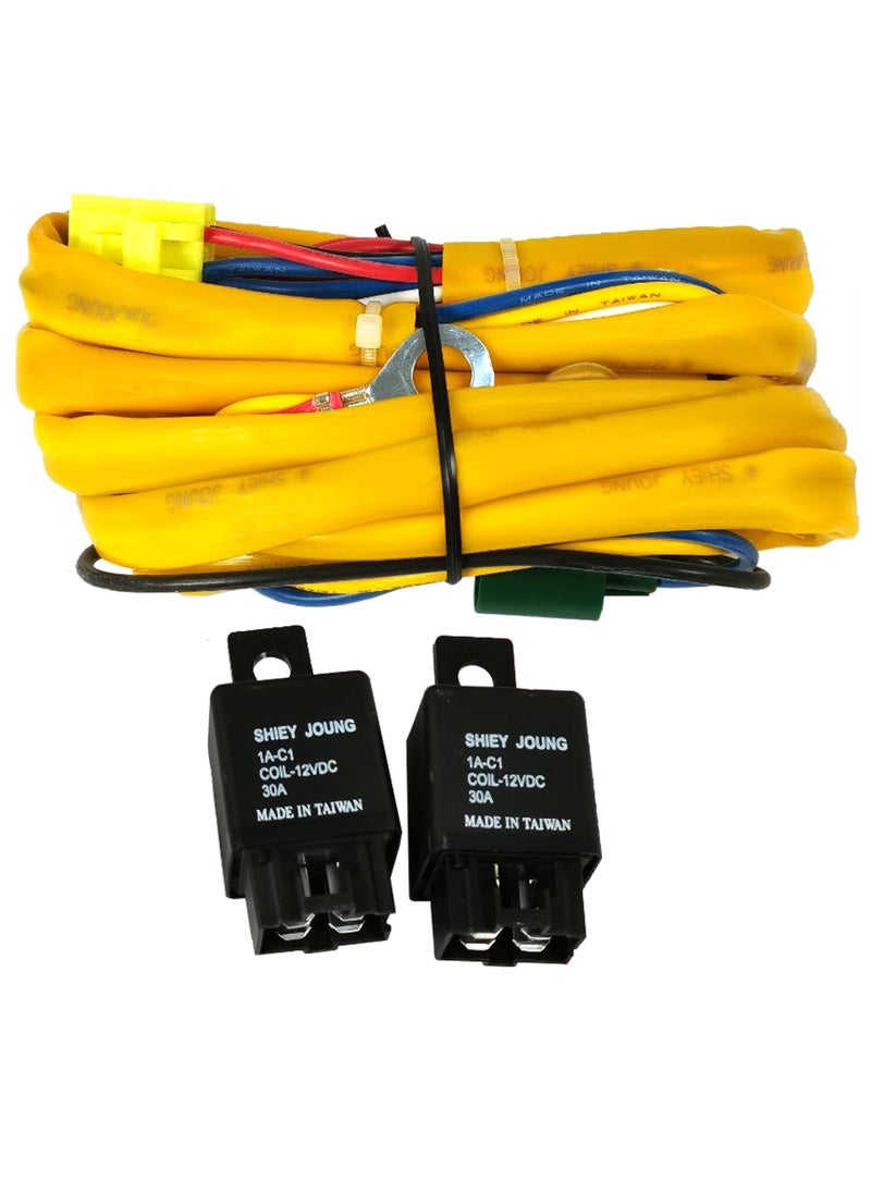 Generic - 9008/H13 Hi-Grade Headlamp Wiring Harness Kit with Relays – High-Output Tune-Up Set, Multiple pins , High Quality Taiwan headlamp conversion kits - Image 1