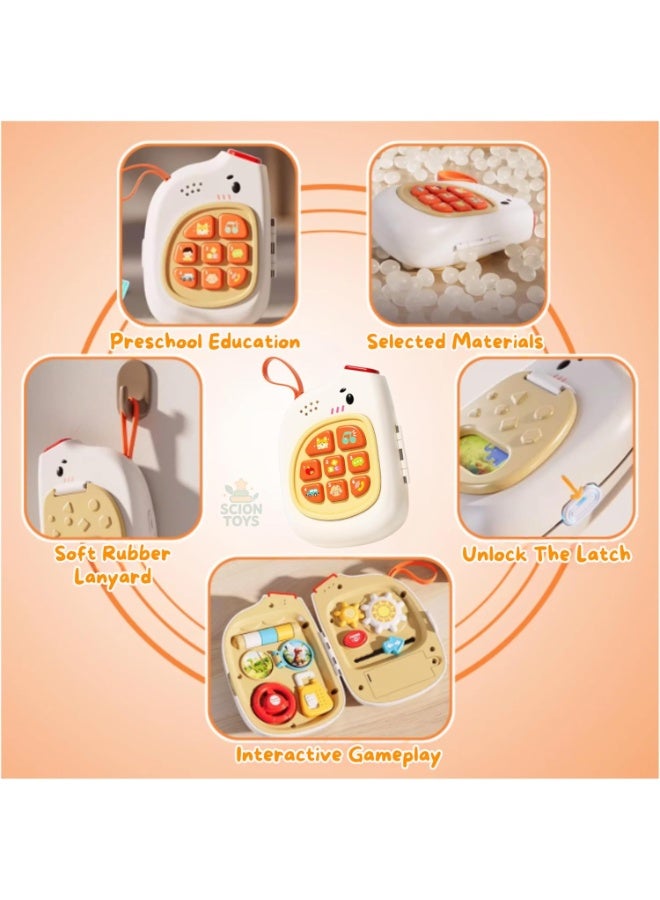 2-in-1 Musical Baby Phone & Sensory Busy Board for Toddlers | Montessori Baby Travel Toy for Early Learning Educational Motor Skills & Auditory Development | Birthday Gift for Boys & Girls Ages 1-3 - Image 5