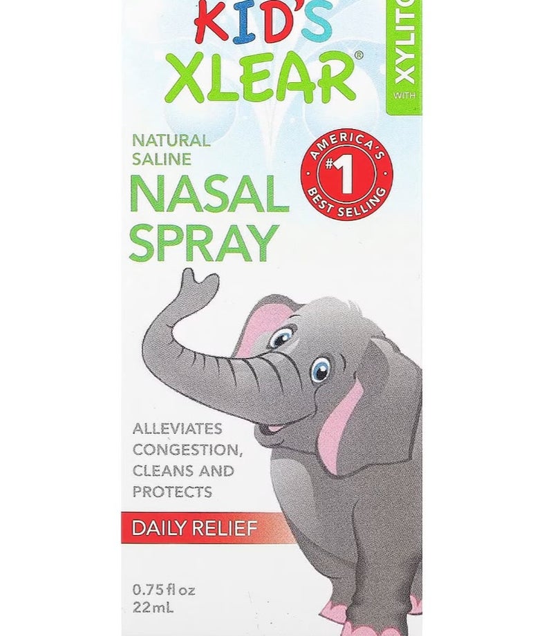 إكسلير Xlear بخاخ أنف للأطفال بمحلول ملحي طبيعي مع الزايليتول، 22 مل - Image 1