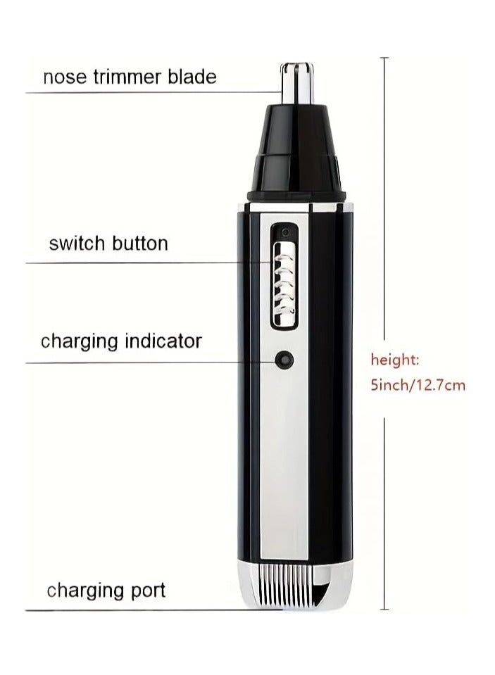 4 in 1 Men's Beard, Ear and Nose Hair Trimmer Set - Painless Electric Nose Hair Trimmer and Rechargeable Waterproof Cordless Trimmer for Eyebrows, Sideburns and Mustaches - Holiday Gift Set for Him - Image 3