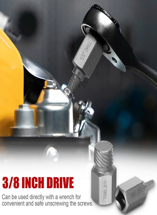 RIMKOLO 27-Piece Screw Extractor Set, 3/8" Inch Drive Easy Out Bolt Extractor kit Multi-Spline Hex Head for Removing Broken Studs Bolts Socket Screws - Image 3