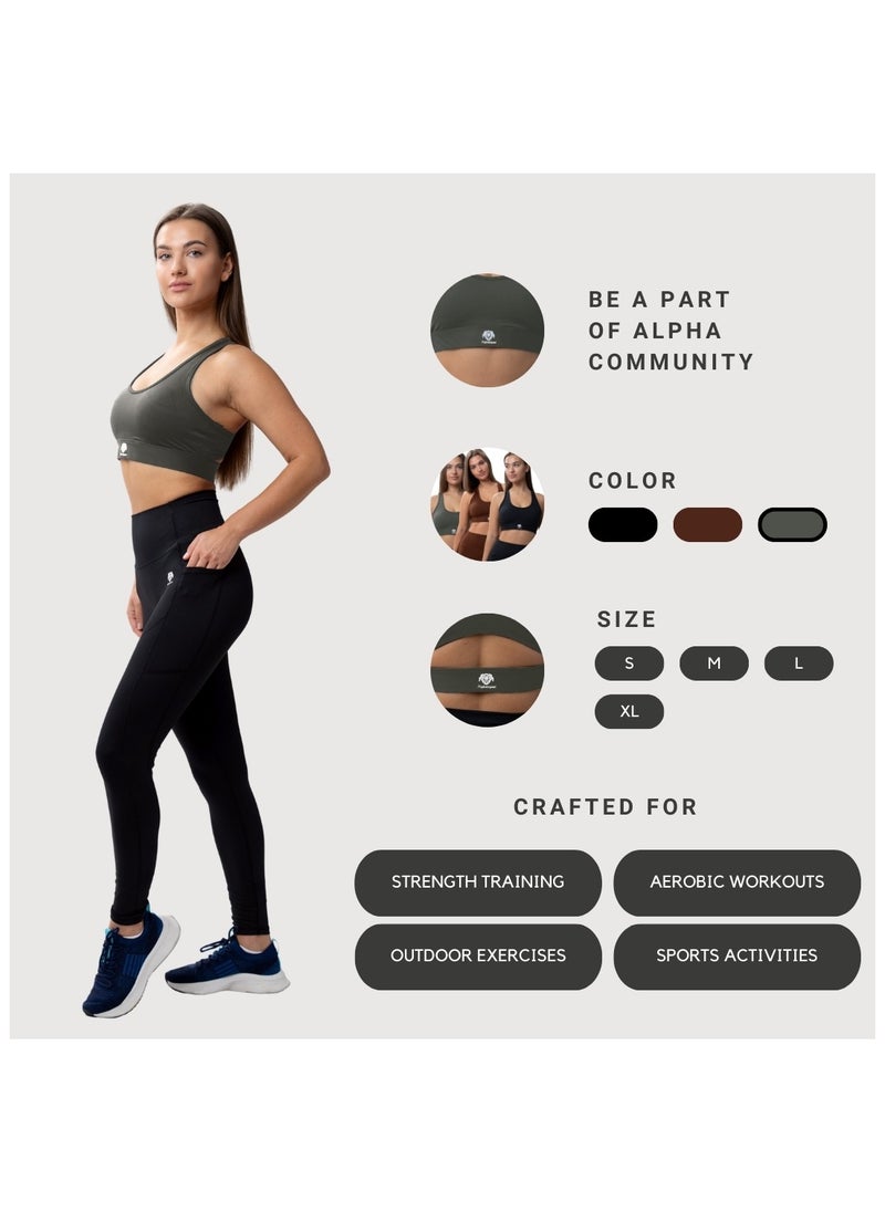 AlphaSquad AlphaSquad Sports Bra Comfortable Ladies Bra Top for Fitness Yoga Workout Gym Running Exercise Dance Athletic  - Image 5