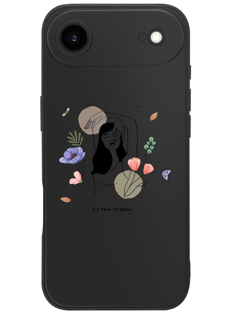 Theodor Protective Slim Fit Case Liquid Silicone Cover with Full Body Protection Anti-Scratch Shockproof Case For Apple iPhone 17 Air (Black) Bloom2 - Image 1