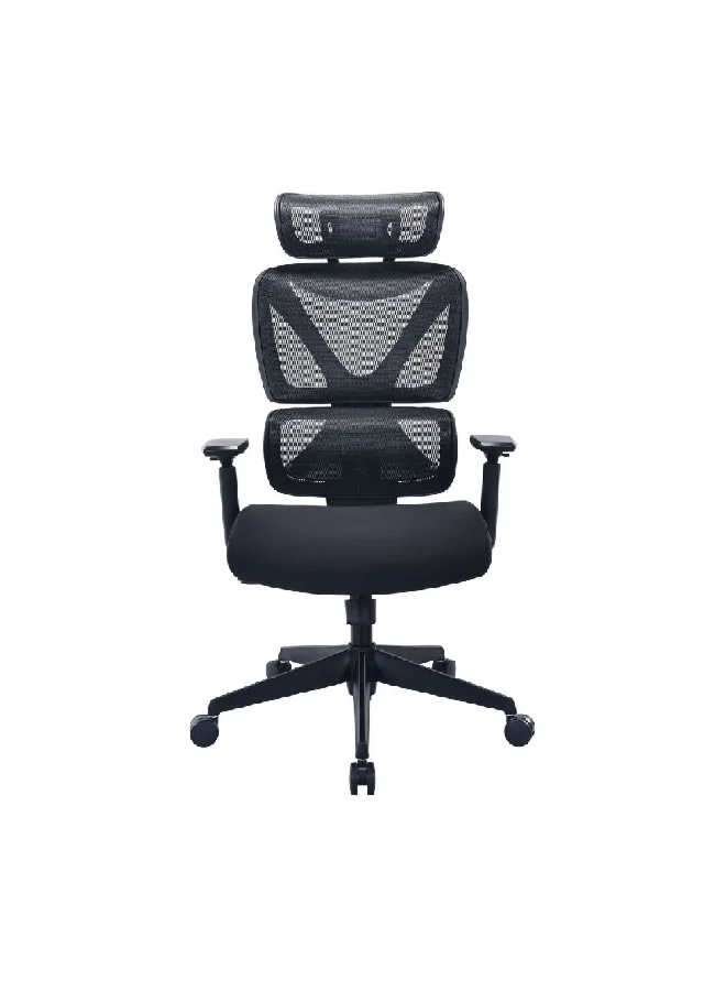 ميكاسا كرسي مكتب شبكي بعجلات عملي بظهر مرتفع أسود 76 × 45 × 66 سم MC-1094E-BFOAM SEAT