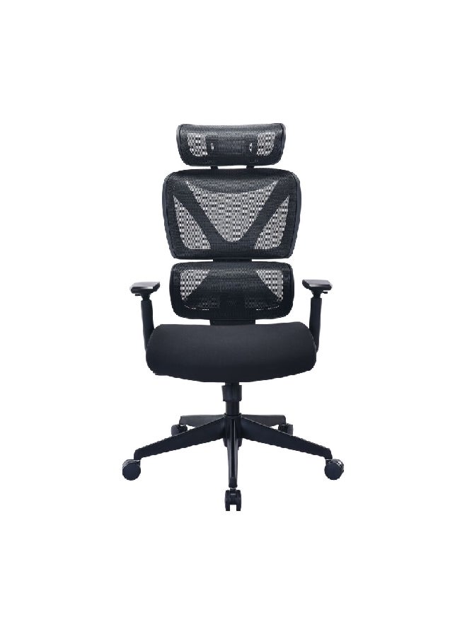 Micasa High Back Ergonomic Mesh Office Chair with Wheels Black 76 x 45 x 66 cm MC-1094E-BFOAM SEAT - Image 1