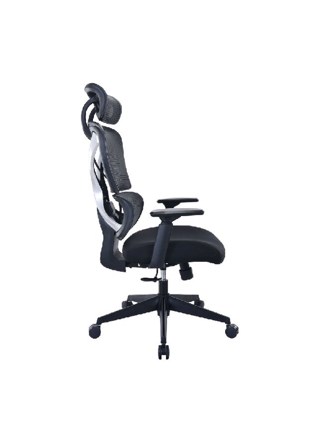 Micasa High Back Ergonomic Mesh Office Chair with Wheels Black 76 x 45 x 66 cm MC-1094E-BFOAM SEAT - Image 2