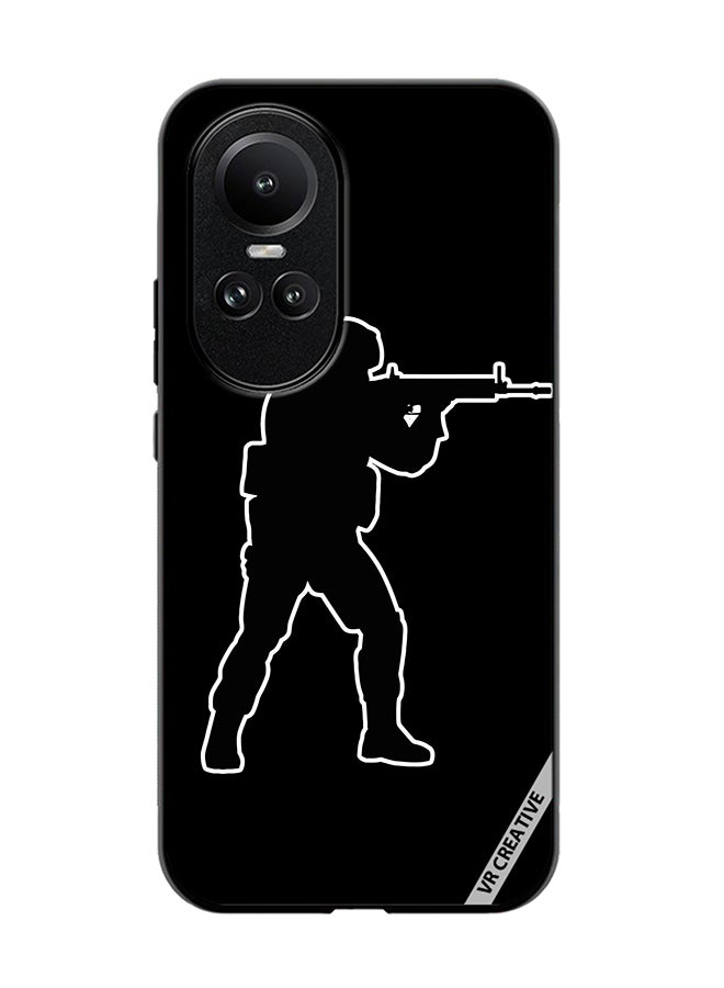VR CREATIVE Protective Case Cover For Oppo Reno 10 Black Cs Go Design Multicolour - Image 1