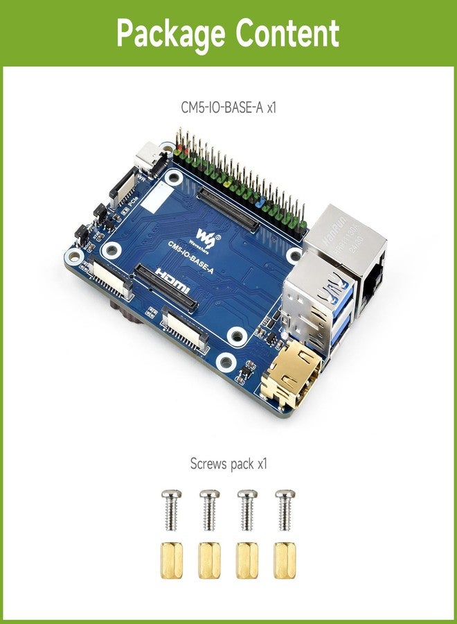 Waveshare CM5 Mini Base Board (A) Designed, Compatible with Raspberry Pi Compute Module 5 - Image 2
