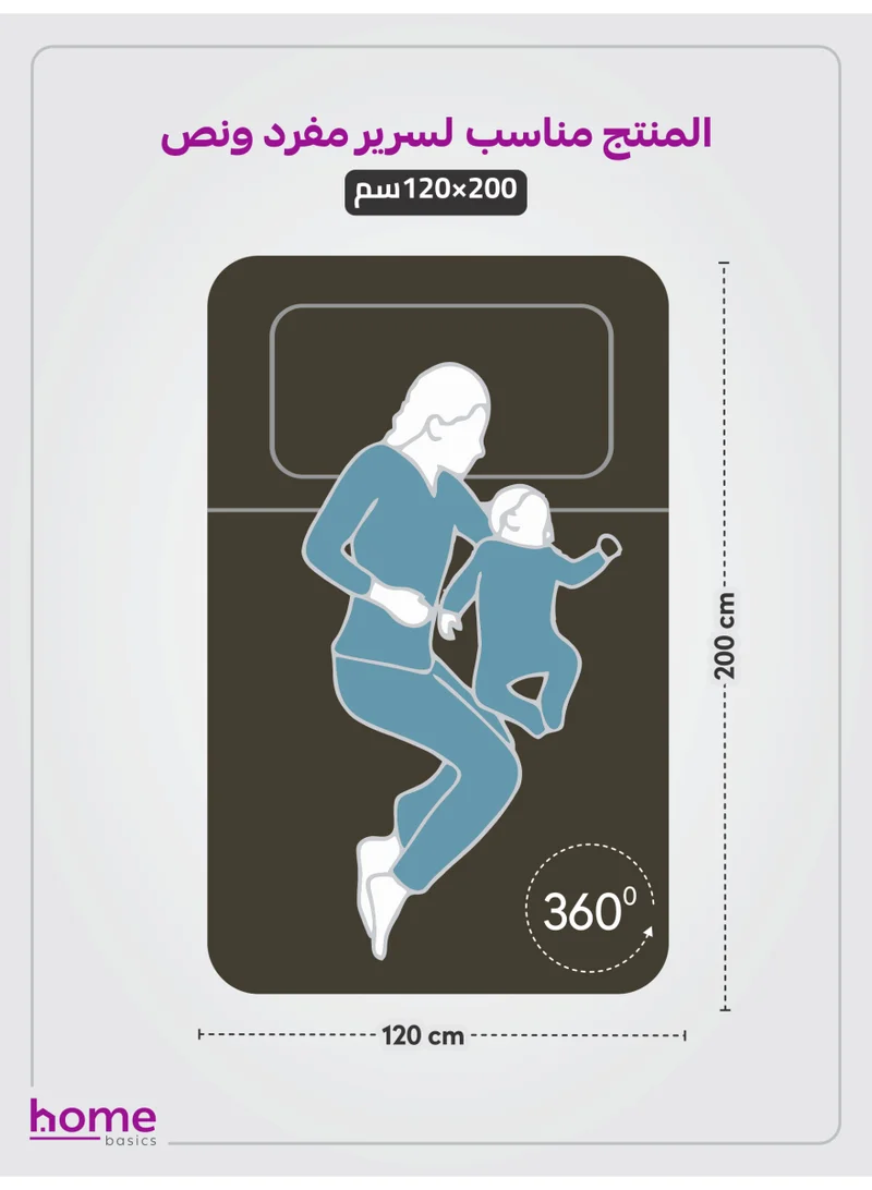 Donetella Bedding Fitted Sheet - Fits 120x200 Cm Bed For Twin Bed 2 Pcs (1 Fitted Sheet and 1 Pillowcase) - 30 Cm Deep Pocket - Solid Bed Sheet