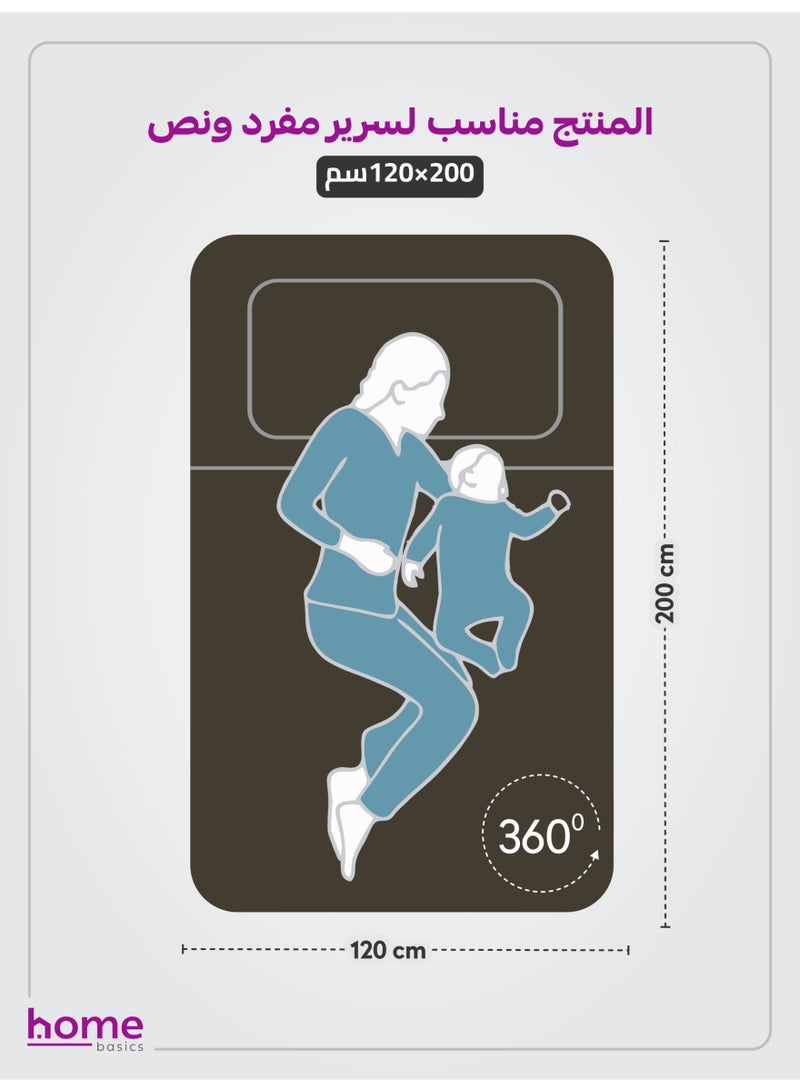 Donetella Bedding Fitted Sheet - Fits 120x200 Cm Bed For Twin Bed 2 Pcs (1 Fitted Sheet and 1 Pillowcase) - 30 Cm Deep Pocket - Solid Bed Sheet - Image 2