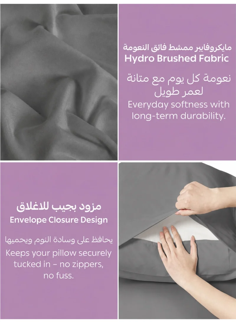 Donetella TWIN (120x200cm) Bedding Fitted Sheet - Fits 120x200 Cm Bed For Twin Bed 2 Pcs (1 Fitted Sheet and 1 Pillowcase) - 30 Cm Deep Pocket - Solid Bed Sheet  | Best Price UAE