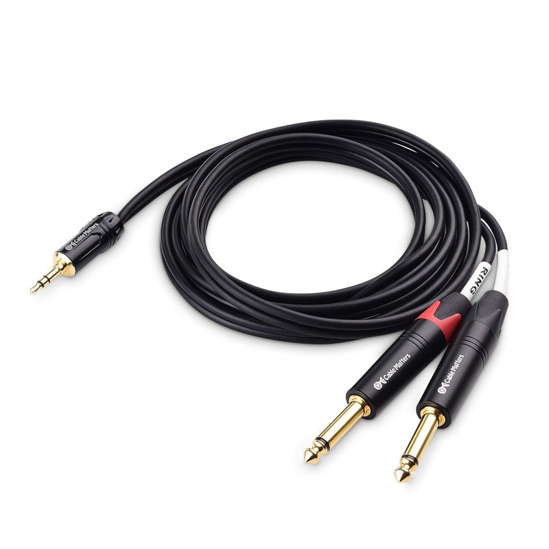 Cable Matters 3.5mm TRS to Dual 6.35mm TS Breakout Cable 6 ft, 1/8 to 1/4 Stereo Cable, Y Splitter 3.5mm to 1/4 Cable, 1/4 to 1/8 Audio Cable - 6 Feet - Image 2