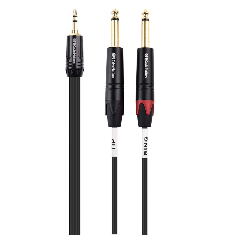 Cable Matters 3.5mm TRS to Dual 6.35mm TS Breakout Cable 6 ft, 1/8 to 1/4 Stereo Cable, Y Splitter 3.5mm to 1/4 Cable, 1/4 to 1/8 Audio Cable - 6 Feet - Image 5