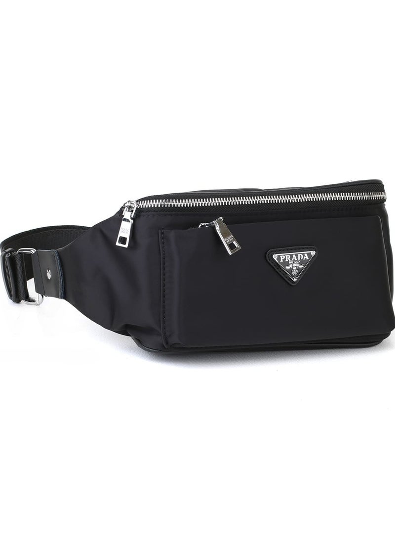 Prada Linea Rossa Prada Milano Nylon Spirit Waist Belt Black Bag Men  - Image 2