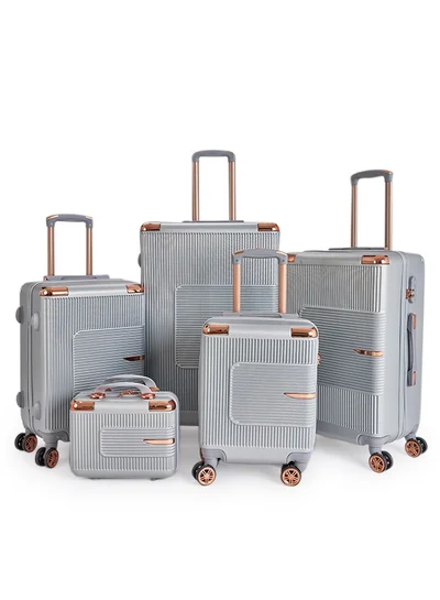 LIMRA Luggage set 5 pieces travel Bags with a distinctive design from limra silver