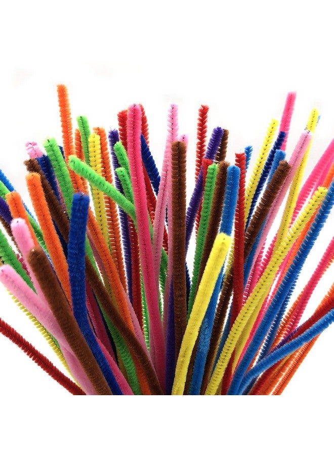 Anvin منظفات الأنابيب 100 قطعة 10 ألوان قضبان شينيلا لمشاريع الحرف اليدوية الزخرفية الإبداعية (6 مم × 12 بوصة ألوان زاهية متنوعة) - Image 3