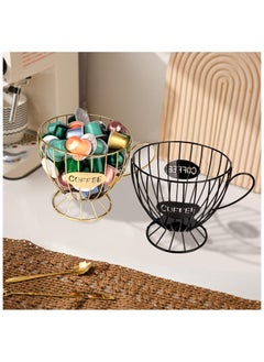 Metal Coffee Pod Organizer Holder, Capsule Storage Basket, Espresso Cup Shape, Durable Iron Art for Kitchen Countertop Decor, Home Office, - pzsku/ZF9702A888901BF3755AAZ/45/_/1730789916/ebbfeb53-b438-43d1-aff6-cb42630ec9eb