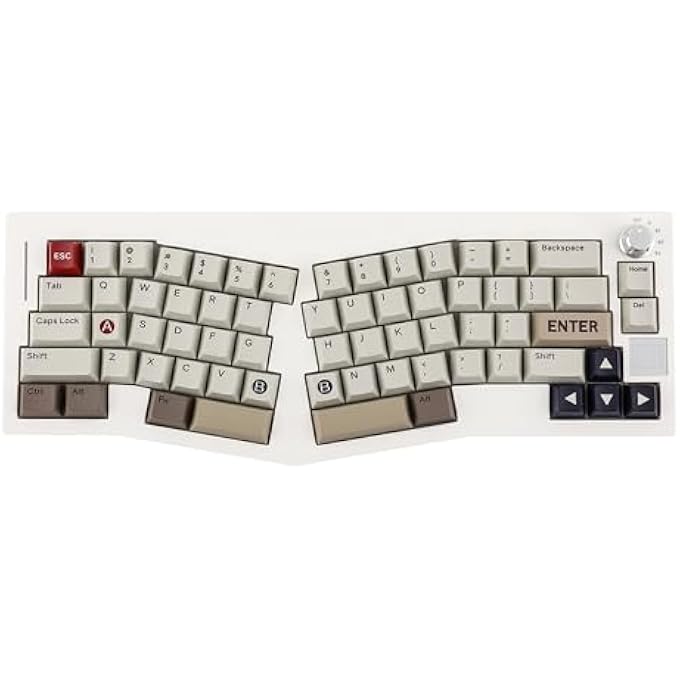 rayihni ALICE 66 WIRELESS GAMING KEYBOARD, ALICE LAYOUT QMK/VIA PROGRAMMABLE MECHANICAL KEYBOARD, BT5.0/2.4GHZ/USB-C WIRED KEYBOARD WITH 4000MAH BATTERY, HOT SWAPPABLE (WISTERIA LINEAR SWITCH) - Image 1