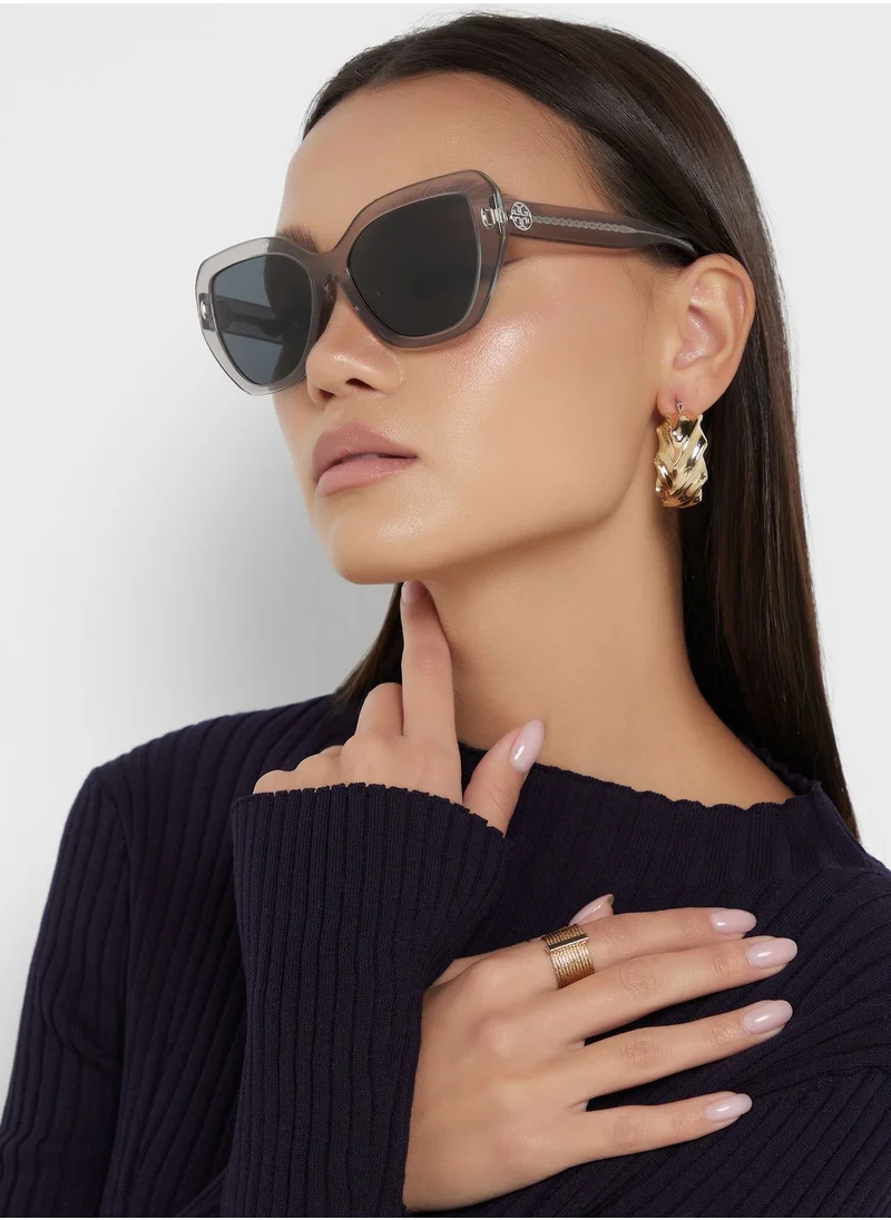 Tory Burch 0Ty7194U Oversized Sunglasses