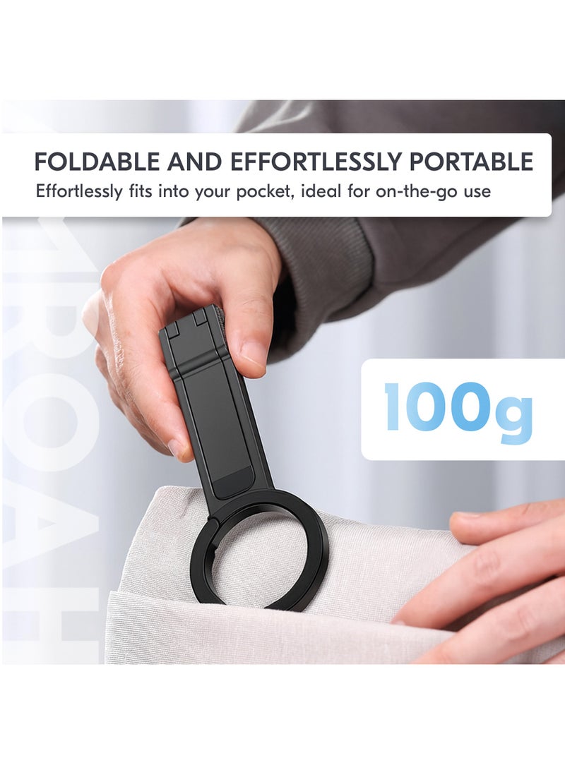 AMROAH Steel Mini Magnetic Phone Tripod Stand with 2 Magnet Rings for Cell phones & Tablets, Magsafe Phone Holder Tripod Mount for Smartphones iPhone 16 15 14 13 12 Pro Max Plus Series - Image 4