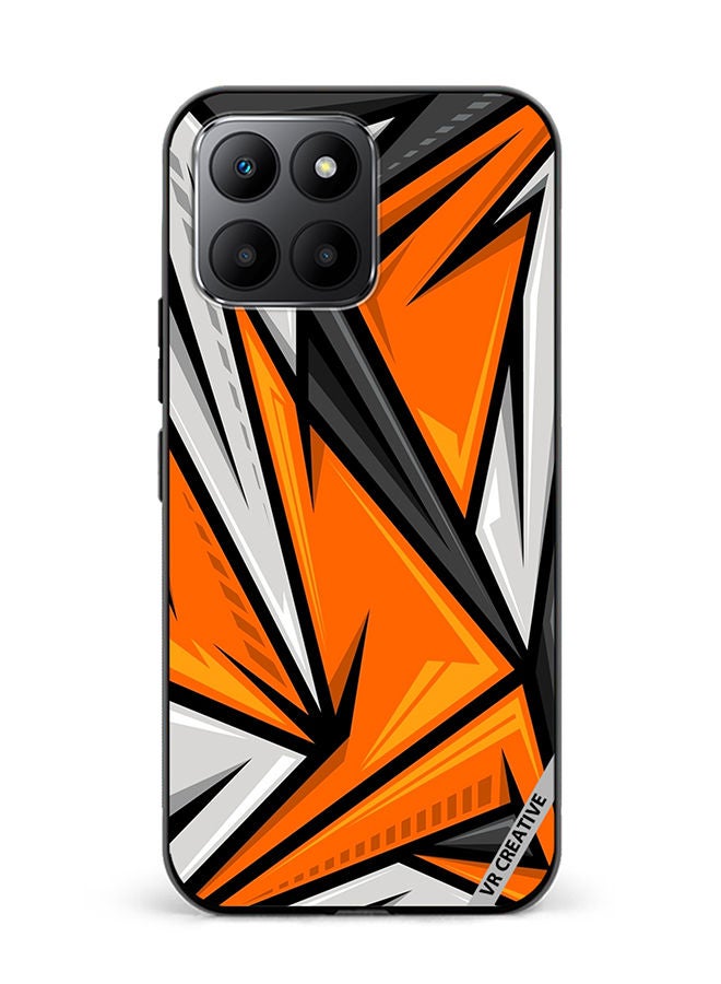 VR CREATIVE Protective Case Cover For Honor 70 Lite Texture Sports Racing Style Orange Color Design Multicolour - Image 1