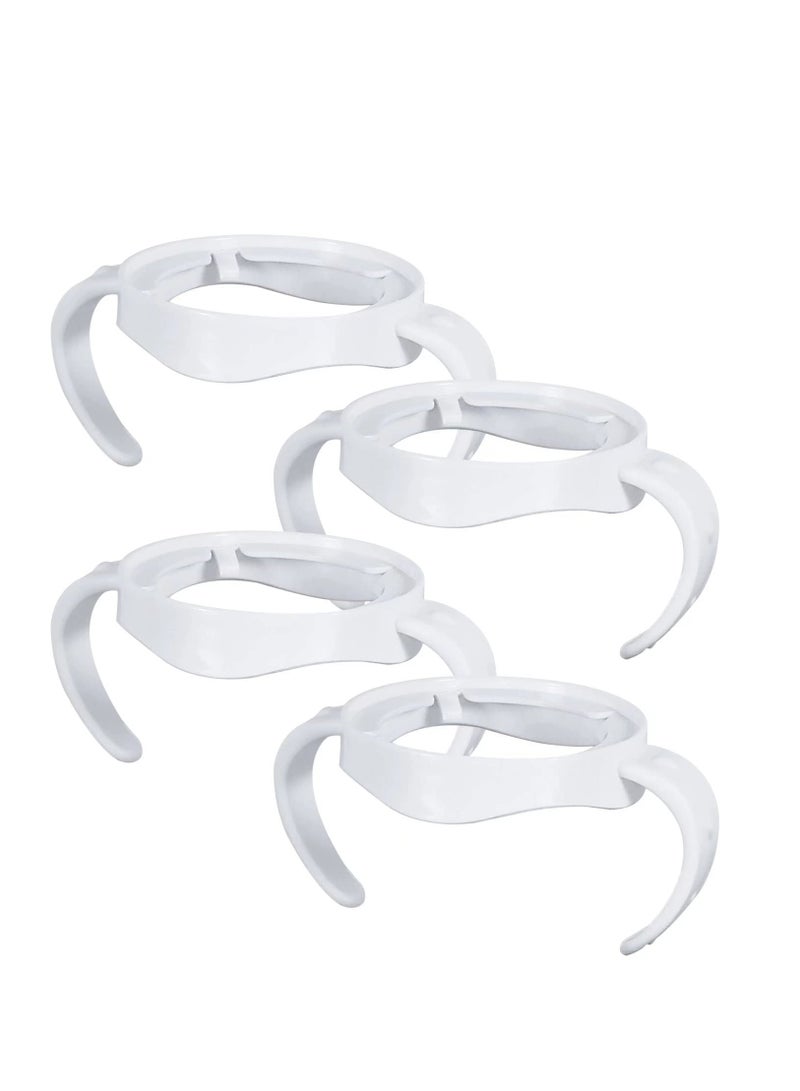 Zikra 4 Pack Compatible with Baby Bottle Handles for Philips Avent Natural Baby Bottles,Baby Bottle Holder, Baby Feeding Bottles Handles - White - Image 1