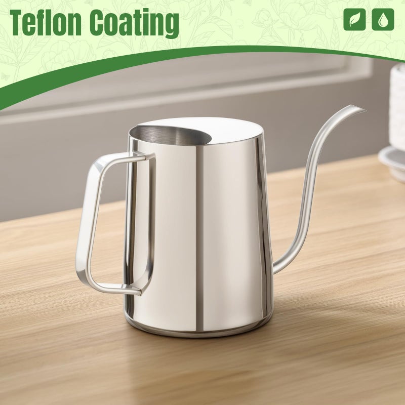 Doseno Watering Can for Indoor Plants, Indoor Watering Can with Long Spout and Handle Rust-Proof 304 Stainless Steel Material (1000ml/34oz) - Image 5