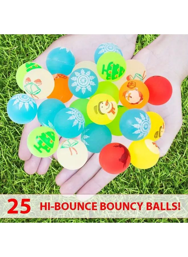 85pcs Christmas Glow in The Dark Bouncy Balls Party Favors Pack - Image 4