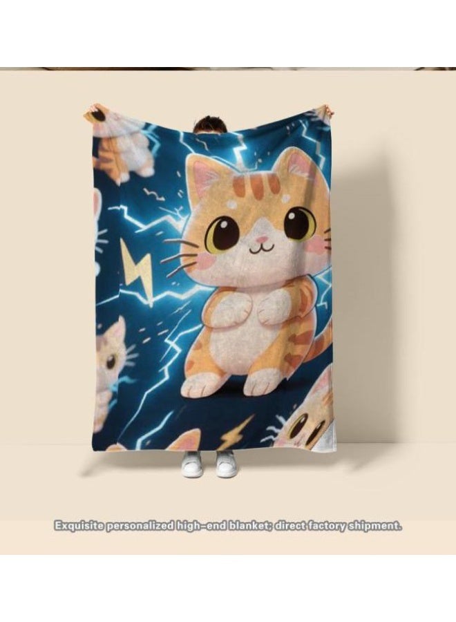 general Baby and children's cartoon flannel thin blanket (warm and comfortable, suitable for sleep, game use) 70cm*100cm - Image 2