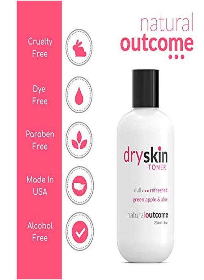natural outcome Toner For Dry Skin Witch Hazel, Green Apple & Aloe Vera Facial Astringent By Skincare, Gentle Soothing Cleansing Water Lotion 8 Oz  - Image 2